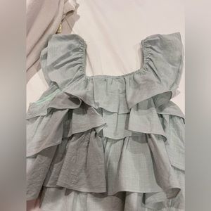 Sage green babydoll top size M